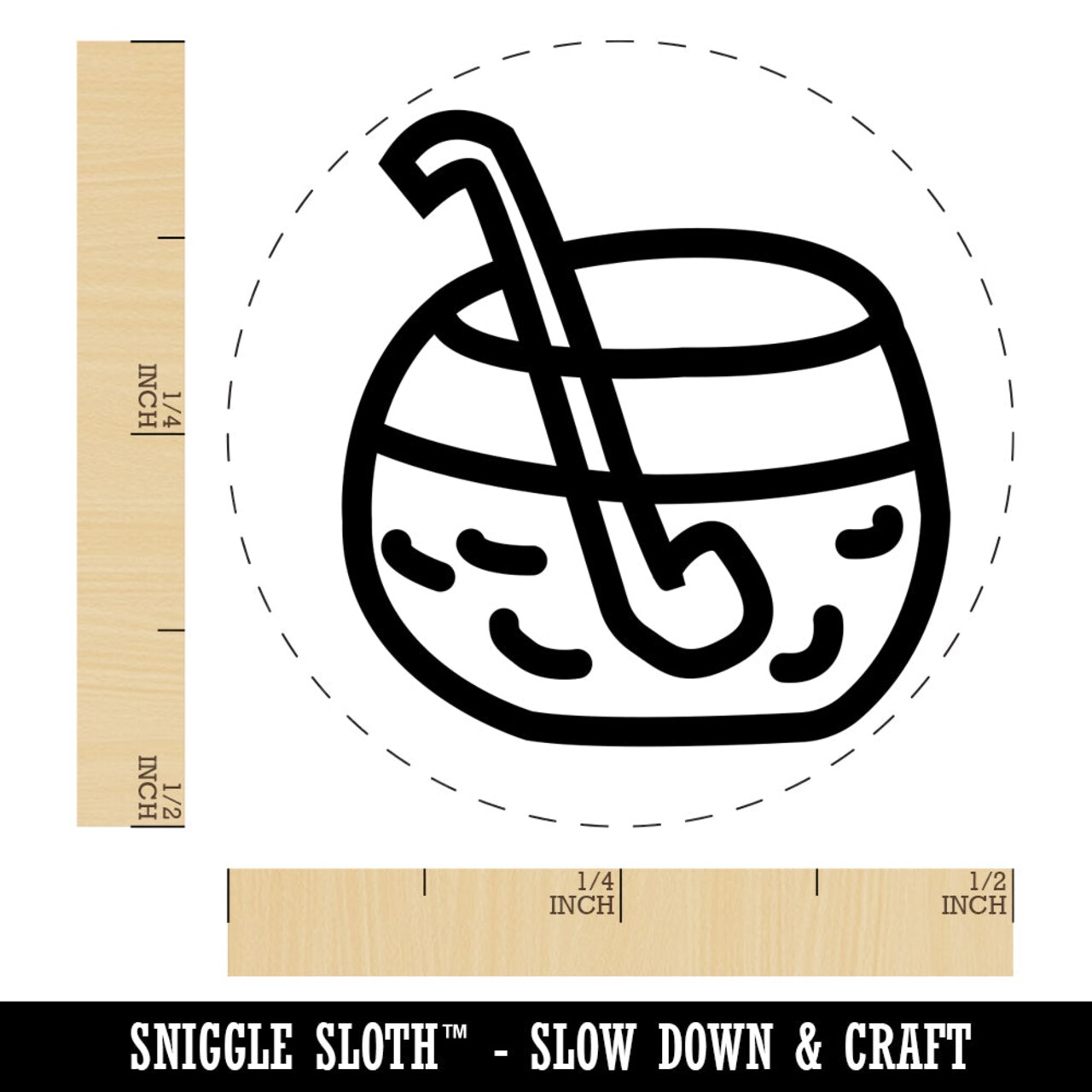 Punch Bowl Doodle Self-Inking Rubber Stamp for Stamping Crafting Planners
